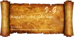Vagyóczki Gábor névjegykártya